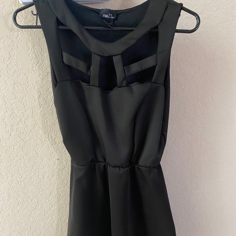 Cute skater dress with criss-cross neckline!!